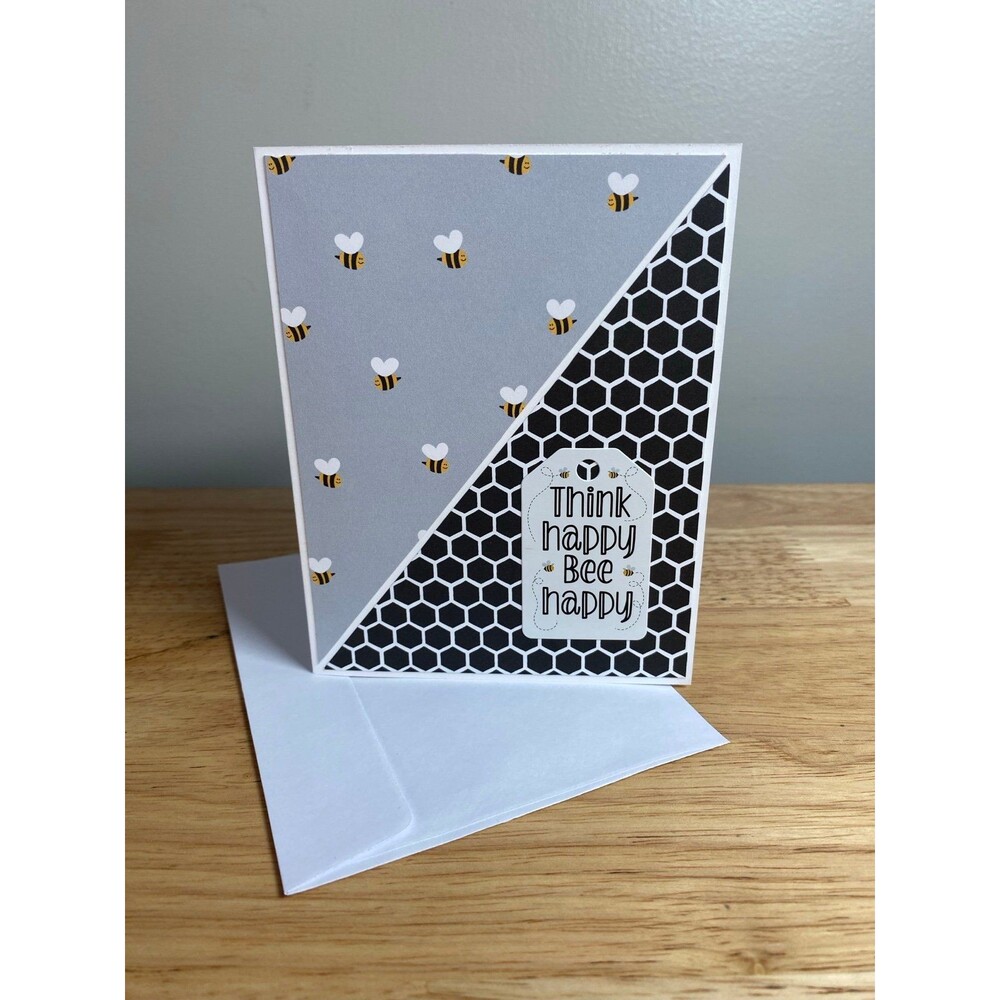 Bee Greeting Card - Handmade A2 Card – All Occasion Blank Card